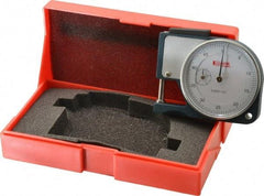 SPI - 0 to 1/2 Inch Measurement, 0.0005 Inch Graduation, 1/2 Inch Throat Depth, Dial Thickness Gage - 1-7/8 Inch Dial Diameter - Industrial Tool & Supply