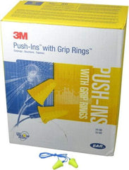 3M - Reusable, Corded, 30 dB Earplugs - Yellow, 200 Pairs - Industrial Tool & Supply