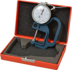 SPI - 0 to 1 Inch Measurement, 0.001 Inch Graduation, 1-1/8 Inch Throat Depth, Dial Thickness Gage - 2-1/4 Inch Dial Diameter - Industrial Tool & Supply
