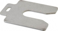 Made in USA - 5 Piece, 3 Inch Long x 3 Inch Wide x 0.125 Inch Thick, Slotted Shim Stock - Stainless Steel, 7/8 Inch Wide Slot - Industrial Tool & Supply