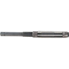 Value Collection - Size E, Straight Shank Hand Adjustable Reamer - 7" OAL, Right Hand Cut, High Speed Steel, Oxide Finish - Industrial Tool & Supply