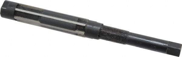 Value Collection - Size F, Straight Shank Hand Adjustable Reamer - 7-3/8" OAL, Right Hand Cut, High Speed Steel, Oxide Finish - Industrial Tool & Supply