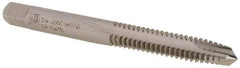 Union Butterfield - 1/4-20 UNC, 3 Flute, Bright Finish, High Speed Steel Spiral Point Tap - Plug Chamfer, Right Hand Thread, 2-1/2" OAL, 1" Thread Length, 0.255" Shank Diam, 2B/3B Class of Fit, Series 1585NR - Exact Industrial Supply