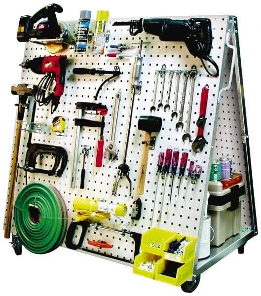 Triton - 48-1/2 Inches Wide x 46 Inches High x 26-5/8 Inches Deep A-Frame Double Sided Pegboard Tool Cart - 850 Lbs. Load Limit, 28 Square Ft. Surface Area - Industrial Tool & Supply