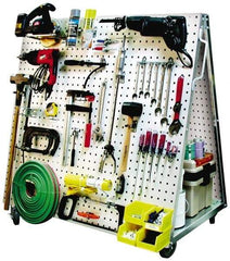 Triton - 48-1/2 Inches Wide x 46 Inches High x 26-5/8 Inches Deep A-Frame Double Sided Pegboard Tool Cart - 850 Lbs. Load Limit, 28 Square Ft. Surface Area - Industrial Tool & Supply