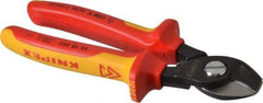 Knipex - 6-1/2" OAL, 1 AWG Capacity, Insulated Cable Cutter Pliers - Standard Head - Industrial Tool & Supply