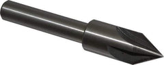 Interstate - 3/4" Head Diam, 1/2" Shank Diam, 4 Flute 60° High Speed Steel Countersink - Bright Finish, 4-1/8" OAL, Single End, Straight Shank, Right Hand Cut - Industrial Tool & Supply