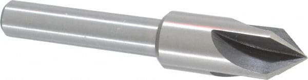 Interstate - 3/4" Head Diam, 1/2" Shank Diam, 4 Flute 82° High Speed Steel Countersink - Industrial Tool & Supply