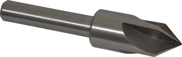 Interstate - 7/8" Head Diam, 1/2" Shank Diam, 4 Flute 82° High Speed Steel Countersink - Industrial Tool & Supply