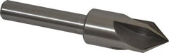 Interstate - 7/8" Head Diam, 1/2" Shank Diam, 4 Flute 82° High Speed Steel Countersink - Industrial Tool & Supply