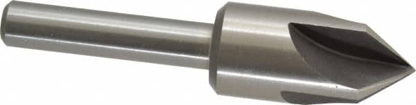 Interstate - 1" Head Diam, 1/2" Shank Diam, 4 Flute 82° High Speed Steel Countersink - Industrial Tool & Supply