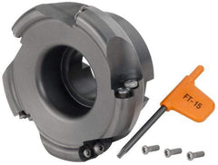 Kennametal - 101.6mm Cut Diam, 6mm Max Depth, 1-1/4" Arbor Hole, 5 Inserts, RD.. 12T3... Insert Style, Indexable Copy Face Mill - KDM400 Cutter Style, 50.04mm High, Series KDM - Industrial Tool & Supply