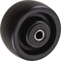 Value Collection - 4 Inch Diameter x 2 Inch Wide, Polyolefin Caster Wheel - 350 Lb. Capacity, 2-3/16 Inch Hub Length, 1/2 Inch Axle Diameter, Roller Bearing - Industrial Tool & Supply
