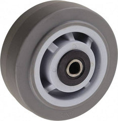 Value Collection - 5 Inch Diameter x 2 Inch Wide, Solid Rubber Caster Wheel - 350 Lb. Capacity, 2-3/16 Inch Hub Length, 1/2 Inch Axle Diameter, Roller Bearing - Industrial Tool & Supply