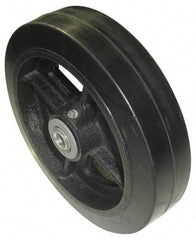 Value Collection - 10 Inch Diameter x 2-1/2 Inch Wide, Rubber Caster Wheel - 1,500 Lb. Capacity, 2-3/4 Inch Hub Length, 1 Inch Axle Diameter, Roller Bearing - Industrial Tool & Supply
