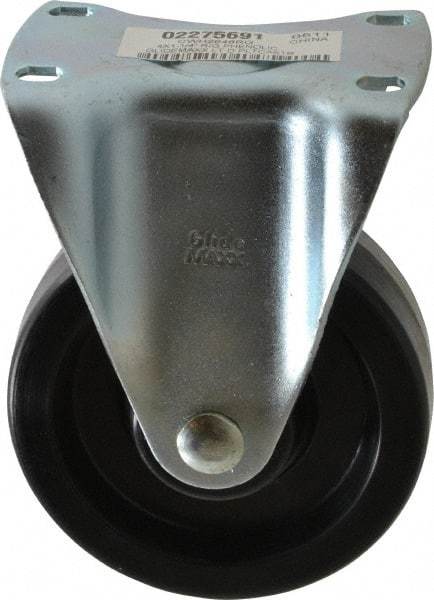 Value Collection - 4" Diam x 1-1/4" Wide x 5-13/32" OAH Top Plate Mount Rigid Caster - Phenolic, 230 Lb Capacity, Roller Bearing, 2-7/8 x 3-5/8" Plate - Industrial Tool & Supply