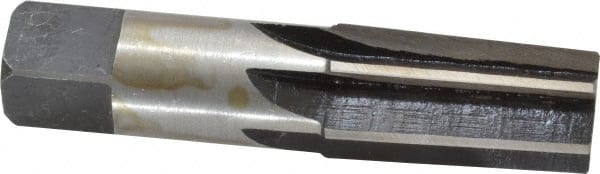Interstate - 1/2" Pipe, 3/4" Diam, 0.665" Small End Diam, Straight Shank, 1-3/8" Flute, Taper Pipe Reamer - Industrial Tool & Supply