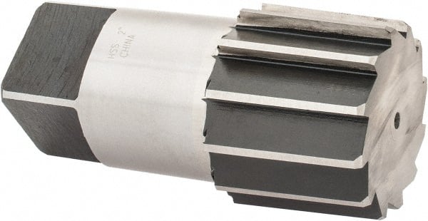 Interstate - 2" Pipe, 2.268" Diam, 2.159" Small End Diam, Straight Shank, 1-3/4" Flute, Taper Pipe Reamer - Industrial Tool & Supply