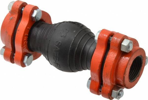 Mason Ind. - 1" Pipe, EPDM Single Arch Pipe Expansion Joint - 7" Long, 3/8" Extension, 3/4" Compression, 250 Max psi, Female NPT - Industrial Tool & Supply