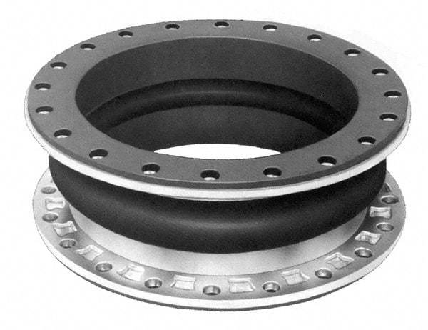 Mercer Rubber - 8" Pipe, Chlorobutyl Single Arch Pipe Expansion Joint - 6" Long, 3/4" Extension, 1-3/4" Compression, 220 Max psi, Flanged - Industrial Tool & Supply