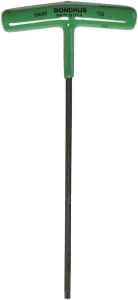 Bondhus - T20 Standard Torx Key - T-Handle Cushion Grip, Protanium High Torque Steel - Industrial Tool & Supply