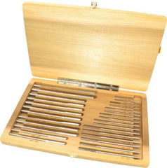 Made in USA - 1/16" to 1/2", Chucking Reamer Set - Straight Flute, Right Hand Cut, 29 Pieces - Industrial Tool & Supply