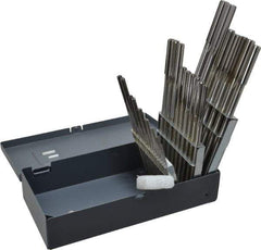 Made in USA - 1/16" to 1/2", Chucking Reamer Set - Straight Flute, Right Hand Cut, 29 Pieces - Industrial Tool & Supply