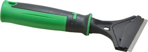 Unger - Stiff Carbon Steel 1-Edge Scraper - 4" Blade Length, Plastic Handle - Industrial Tool & Supply
