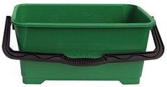 Unger - 6 Gal, Plastic Rectangular Green Bucket/Pail - Handle Included - Industrial Tool & Supply