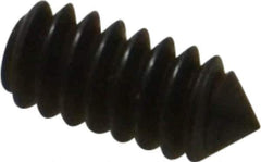 Value Collection - #4-40 UNC, 1/4" OAL, Cone Point Set Screw - Grade 8 Alloy Steel, 0.05" Key - Industrial Tool & Supply