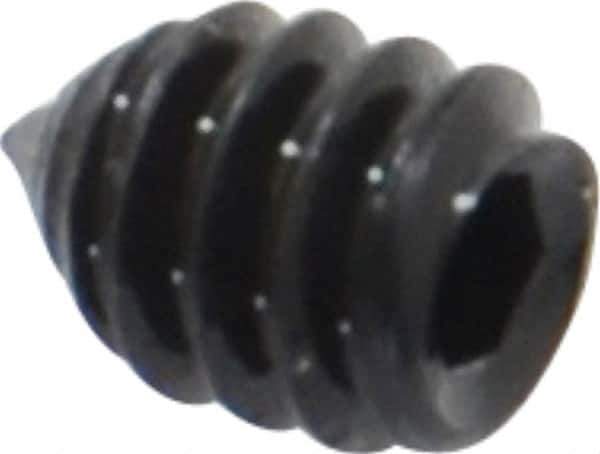 Value Collection - #6-32 UNC, 3/16" OAL, Cone Point Set Screw - Grade 8 Alloy Steel, 1/16" Key - Industrial Tool & Supply