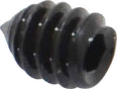 Value Collection - #6-32 UNC, 3/16" OAL, Cone Point Set Screw - Grade 8 Alloy Steel, 1/16" Key - Industrial Tool & Supply