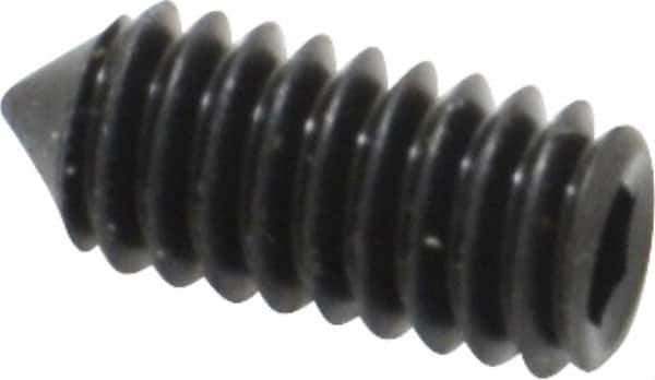 Value Collection - #8-32 UNC, 3/8" OAL, Cone Point Set Screw - Grade 8 Alloy Steel, 5/64" Key - Industrial Tool & Supply