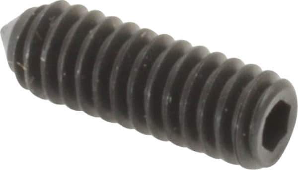 Value Collection - #8-32 UNC, 1/2" OAL, Cone Point Set Screw - Grade 8 Alloy Steel, 5/64" Key - Industrial Tool & Supply