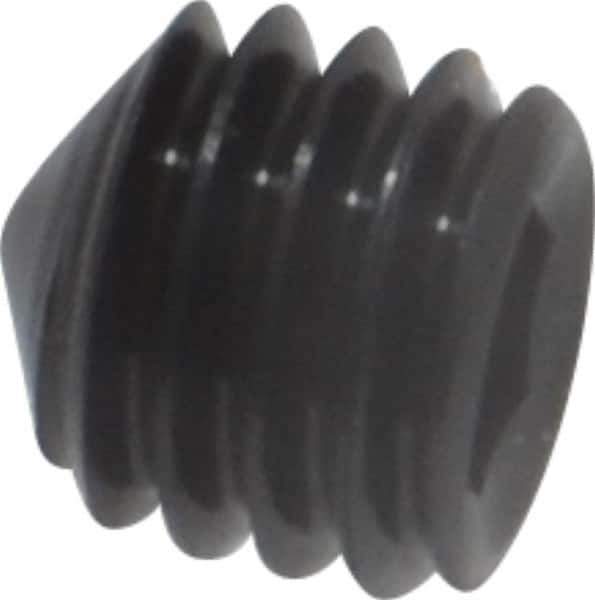 Value Collection - #10-32 UNF, 3/16" OAL, Cone Point Set Screw - Grade 8 Alloy Steel, 3/32" Key - Industrial Tool & Supply