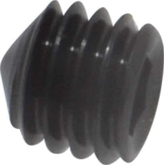 Value Collection - #10-32 UNF, 3/16" OAL, Cone Point Set Screw - Grade 8 Alloy Steel, 3/32" Key - Industrial Tool & Supply