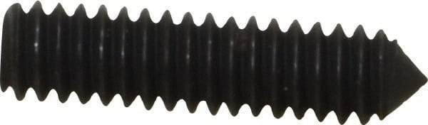 Value Collection - 1/4-20 UNC, 1" OAL, Cone Point Set Screw - Grade 8 Alloy Steel, 1/8" Key - Industrial Tool & Supply