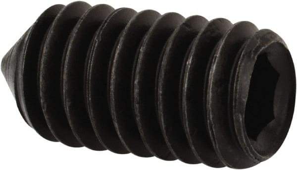 Value Collection - 5/16-18 UNC, 5/8" OAL, Cone Point Set Screw - Grade 8 Alloy Steel, 5/32" Key - Industrial Tool & Supply