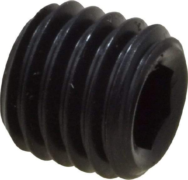 Value Collection - 1/4-28 UNF, 1/4" OAL, Oval Point Set Screw - Grade 8 Alloy Steel, 1/8" Key - Industrial Tool & Supply