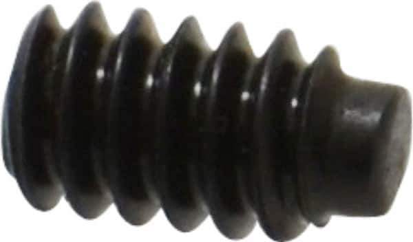 Value Collection - #6-32 UNC, 1/4" OAL, Half Dog Point Set Screw - Grade 8 Alloy Steel, 1/16" Key - Industrial Tool & Supply