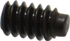Value Collection - #6-32 UNC, 1/4" OAL, Half Dog Point Set Screw - Grade 8 Alloy Steel, 1/16" Key - Industrial Tool & Supply