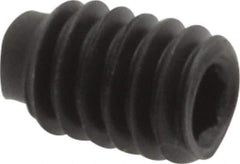 Value Collection - #8-32 UNC, 1/4" OAL, Half Dog Point Set Screw - Grade 8 Alloy Steel, 5/64" Key - Industrial Tool & Supply