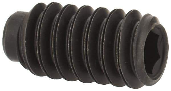 Value Collection - #10-24 UNC, 3/8" OAL, Half Dog Point Set Screw - Grade 8 Alloy Steel, 3/32" Key - Industrial Tool & Supply