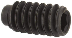 Value Collection - #10-24 UNC, 3/8" OAL, Half Dog Point Set Screw - Grade 8 Alloy Steel, 3/32" Key - Industrial Tool & Supply