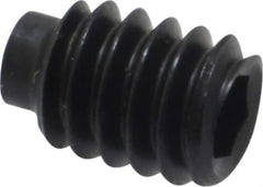 Value Collection - 1/4-20 UNC, 3/8" OAL, Half Dog Point Set Screw - Grade 8 Alloy Steel, 1/8" Key - Industrial Tool & Supply
