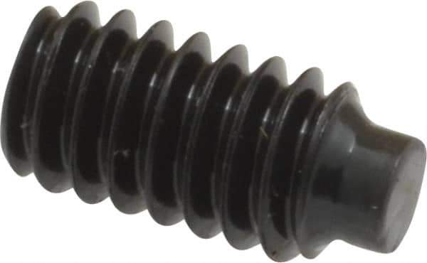 Value Collection - 1/4-20 UNC, 1/2" OAL, Half Dog Point Set Screw - Grade 8 Alloy Steel, 1/8" Key - Industrial Tool & Supply