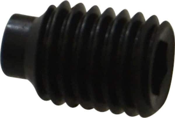 Value Collection - 1/4-28 UNF, 3/8" OAL, Half Dog Point Set Screw - Grade 8 Alloy Steel, 1/8" Key - Industrial Tool & Supply
