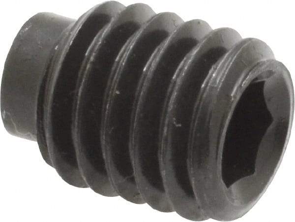 Value Collection - 3/8-16 UNC, 1/2" OAL, Half Dog Point Set Screw - Grade 8 Alloy Steel, 3/16" Key - Industrial Tool & Supply