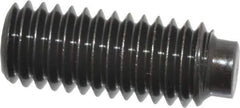Value Collection - 3/8-16 UNC, 1" OAL, Half Dog Point Set Screw - Grade 8 Alloy Steel, 3/16" Key - Industrial Tool & Supply