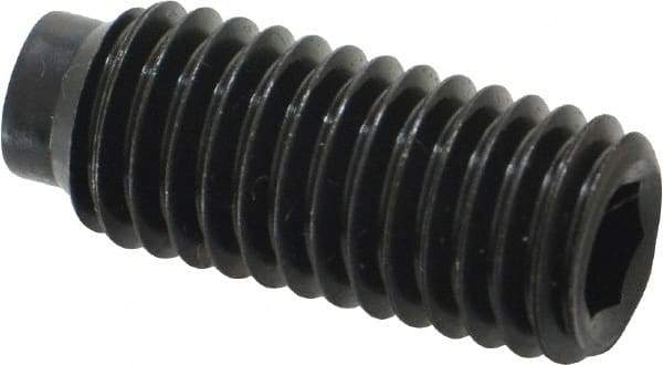 Value Collection - 1/2-13 UNC, 1-1/4" OAL, Half Dog Point Set Screw - Grade 8 Alloy Steel, 1/4" Key - Industrial Tool & Supply